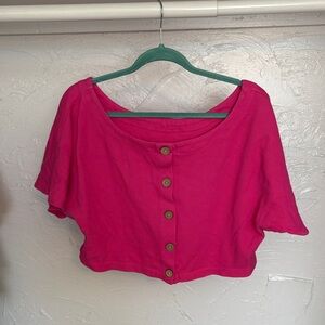 Pink Button-Up Women's Set